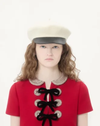 Embroidered Crepe Couture Short Dress