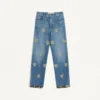 Embroidered Denim Pants