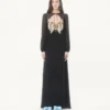 Embroidered Georgette Long Dress