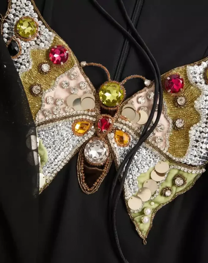 Embroidered Georgette Long Dress