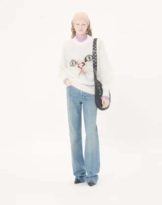 Embroidered Mohair Wool Jumper