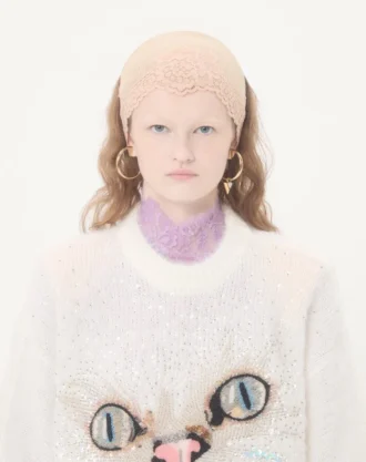 Embroidered Mohair Wool Jumper