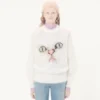 Embroidered Mohair Wool Jumper