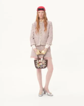 Embroidered Ribbon Tweed Jacket