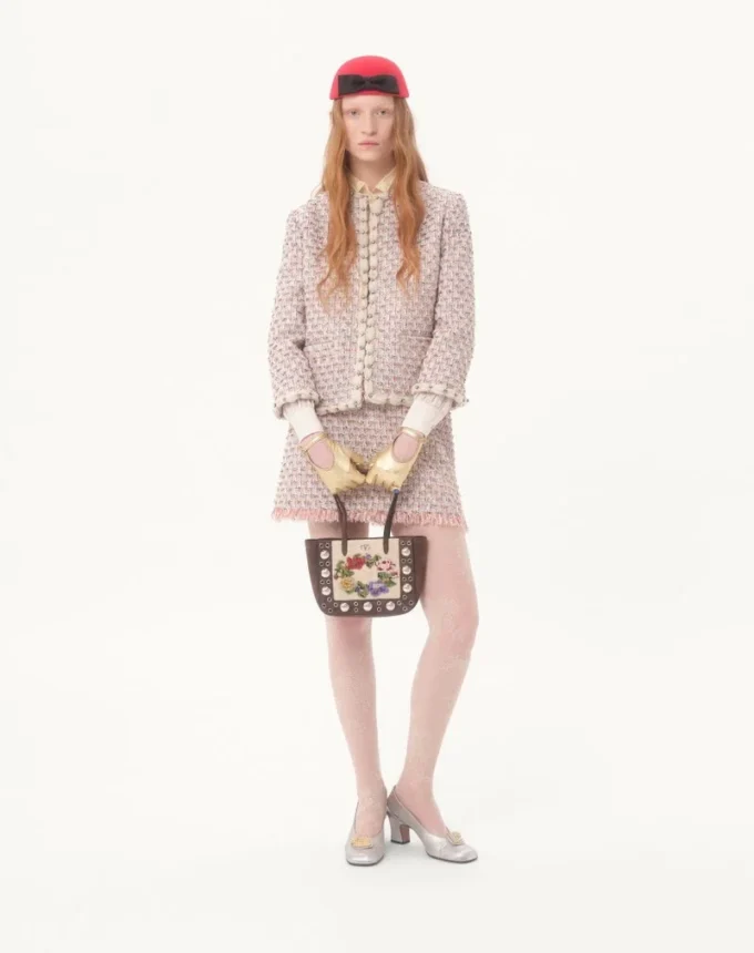 Embroidered Ribbon Tweed Jacket Embroidered Ribbon Tweed Jacket