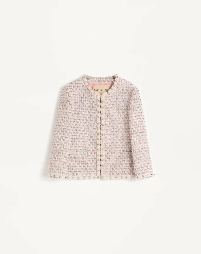 Embroidered Ribbon Tweed Jacket Embroidered Ribbon Tweed Jacket