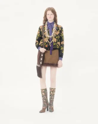 Embroidered Wool Cardigan