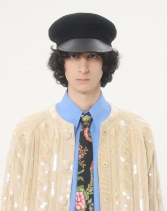 Embroidered Wool Cardigan