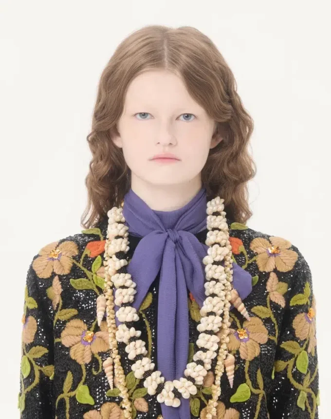 Embroidered Wool Cardigan