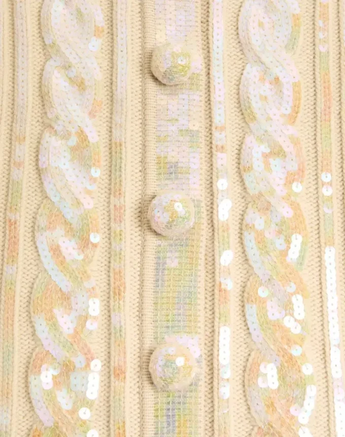 Embroidered Wool Cardigan