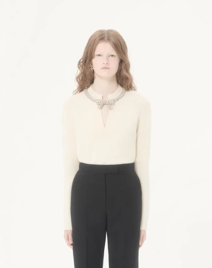 Embroidered Wool Jumper