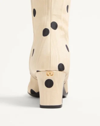 Equivoque Boot In Moiré Plus De Pois Fabric 60Mm