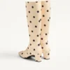 Equivoque Boot In Moiré Plus De Pois Fabric 60Mm Equivoque Boot In Moiré Plus De Pois Fabric 60Mm