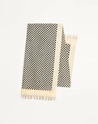Escape Pareo In Cotton And Silk With Polka Dot Print