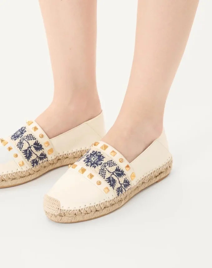Espadrille In Nappa With Grape Embroidery 20Mm Espadrille In Nappa With Grape Embroidery 20Mm