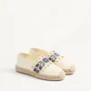Espadrille In Nappa With Grape Embroidery 20Mm Espadrille In Nappa With Grape Embroidery 20Mm