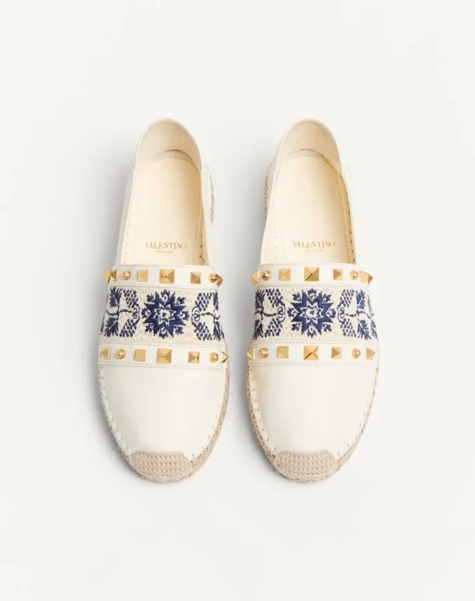 Espadrille In Nappa With Grape Embroidery 20Mm Espadrille In Nappa With Grape Embroidery 20Mm