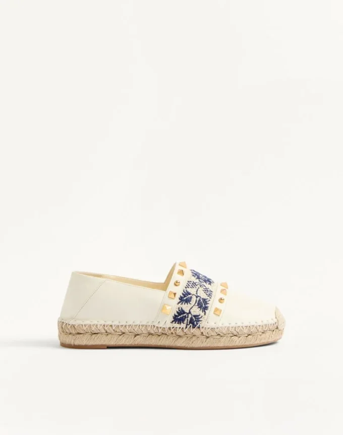 Espadrille In Nappa With Grape Embroidery 20Mm Espadrille In Nappa With Grape Embroidery 20Mm