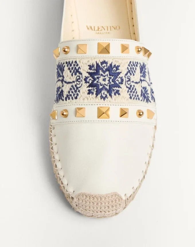 Espadrille In Nappa With Grape Embroidery 20Mm Espadrille In Nappa With Grape Embroidery 20Mm