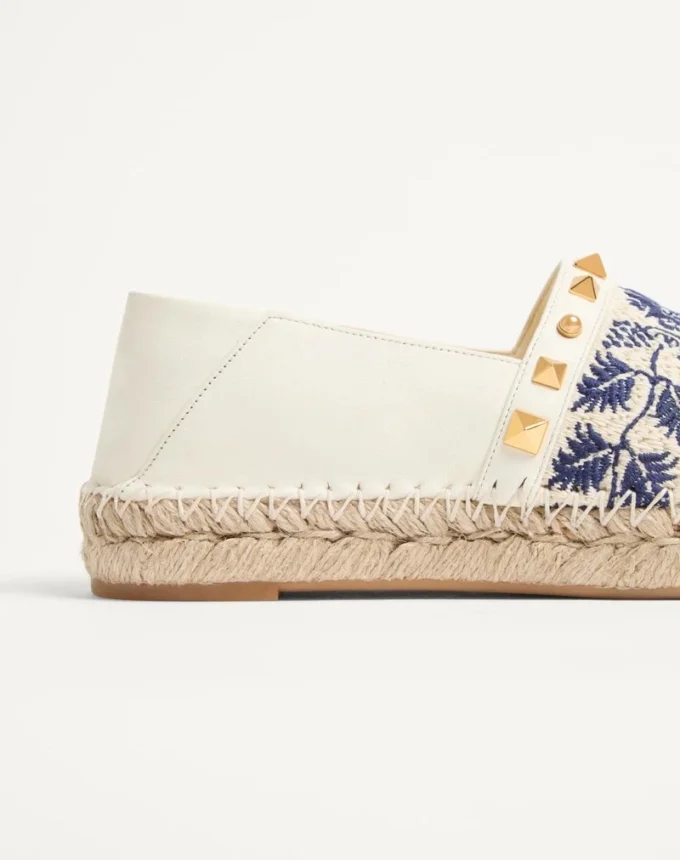 Espadrille In Nappa With Grape Embroidery 20Mm Espadrille In Nappa With Grape Embroidery 20Mm