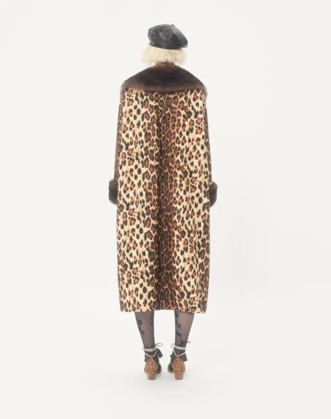 Fauve Eclat Spotted Wool Cloth Coat