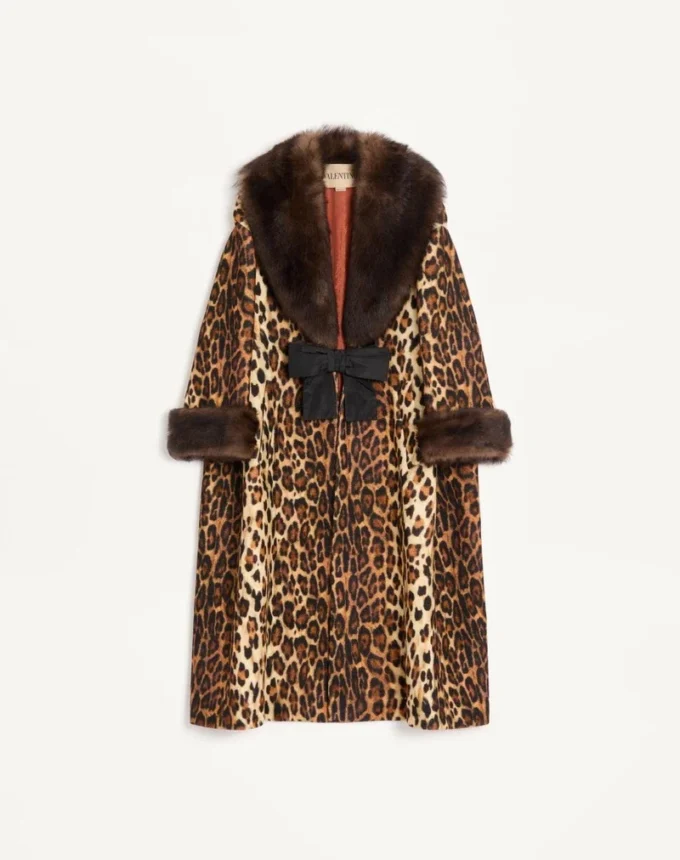 Fauve Eclat Spotted Wool Cloth Coat
