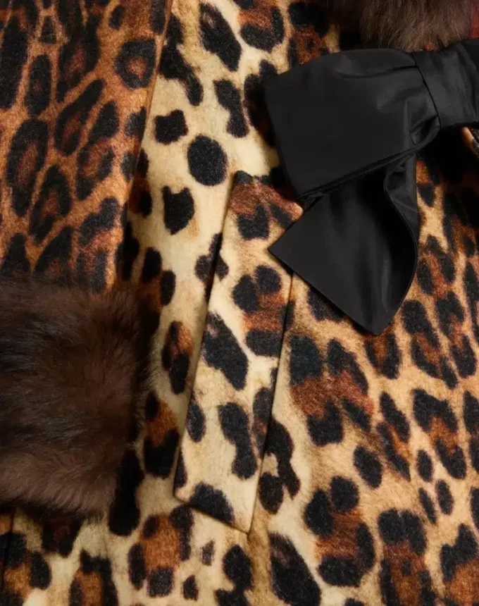 Fauve Eclat Spotted Wool Cloth Coat