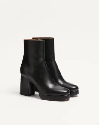 Fawcette Platform Ankle Boot In Calfskin 90Mm
