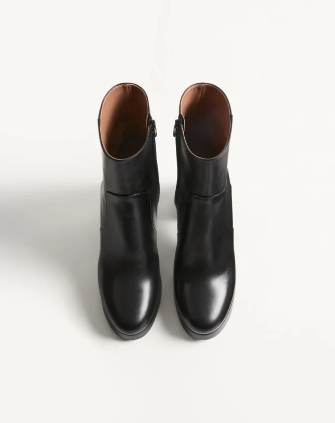 Fawcette Platform Ankle Boot In Calfskin 90Mm