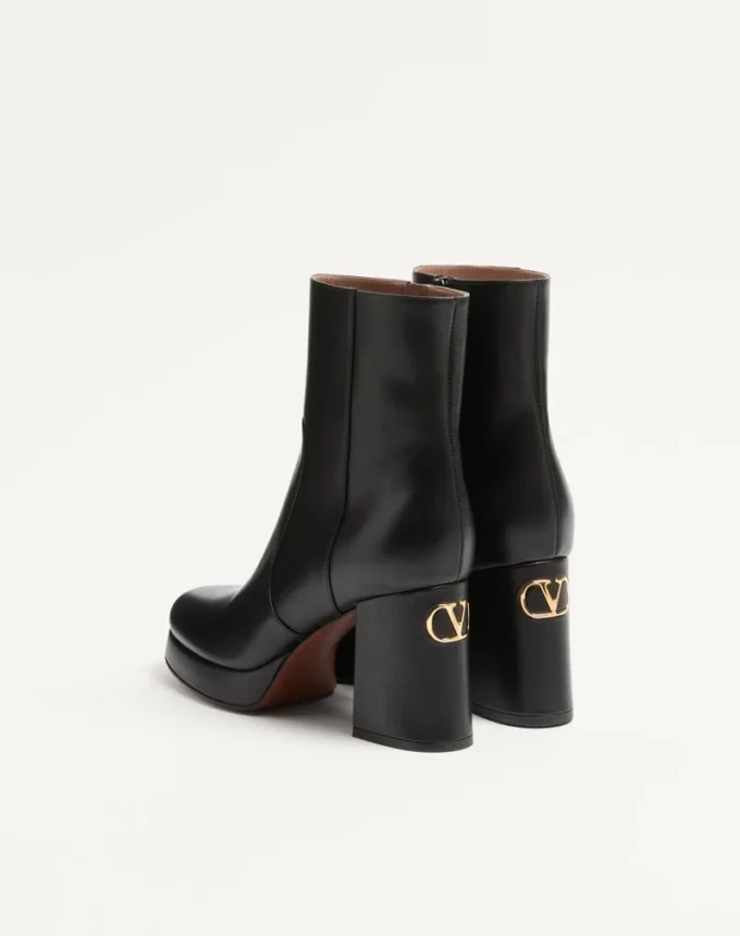 Fawcette Platform Ankle Boot In Calfskin 90Mm