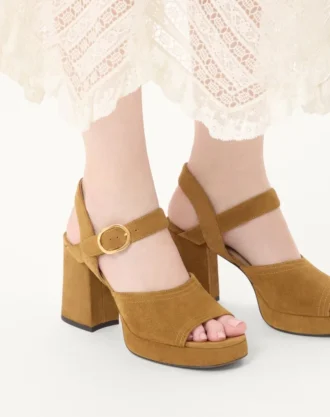 Fawcette Platform Crust Leather Sandal 100Mm