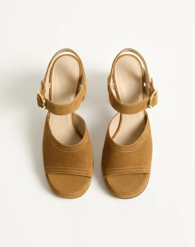 Fawcette Platform Crust Leather Sandal 100Mm