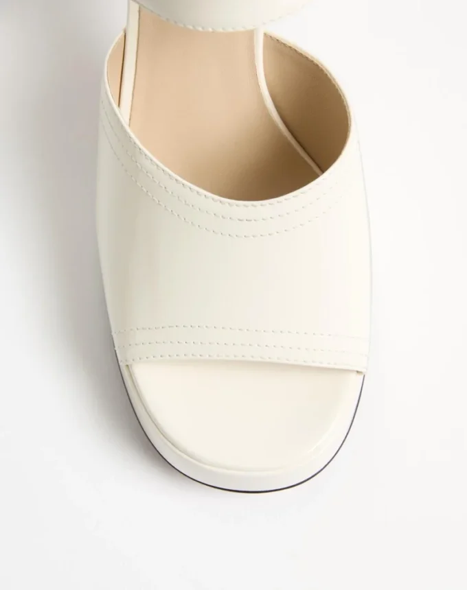 Fawcette Platform Sandal In Polished Calfskin 100Mm Fawcette Platform Sandal In Polished Calfskin 100Mm