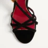 Fetishique Velvet Sandal With Fur Leaf 105 Mm