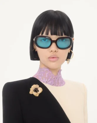 Fleur Lumineuse Brooch in Metal, Enamel and Fabric