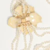 Valentino Garavani Fleur Lumineuse Necklace In Metal, Enamel, Pearls And Fabric