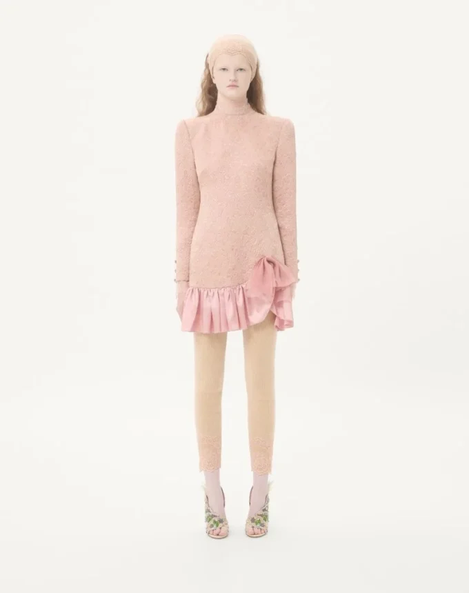 Floral Matelassé Short Dress Floral Matelassé Short Dress