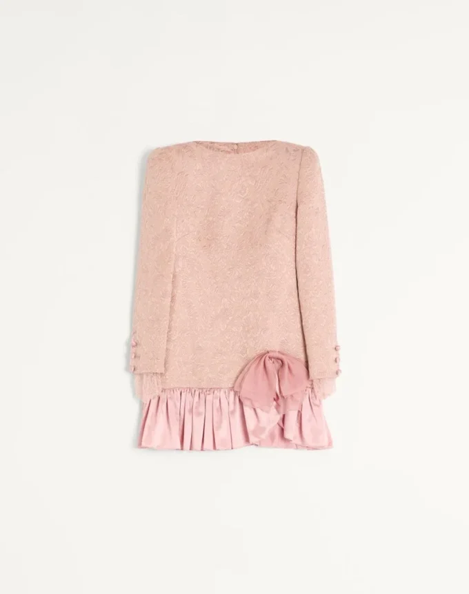 Floral Matelassé Short Dress Floral Matelassé Short Dress