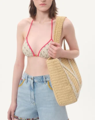 Gelatini Print Lycra Bikini With Polka Dots