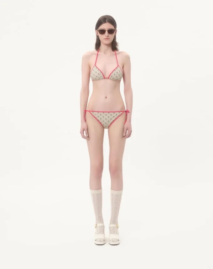 Gelatini Print Lycra Bikini With Polka Dots