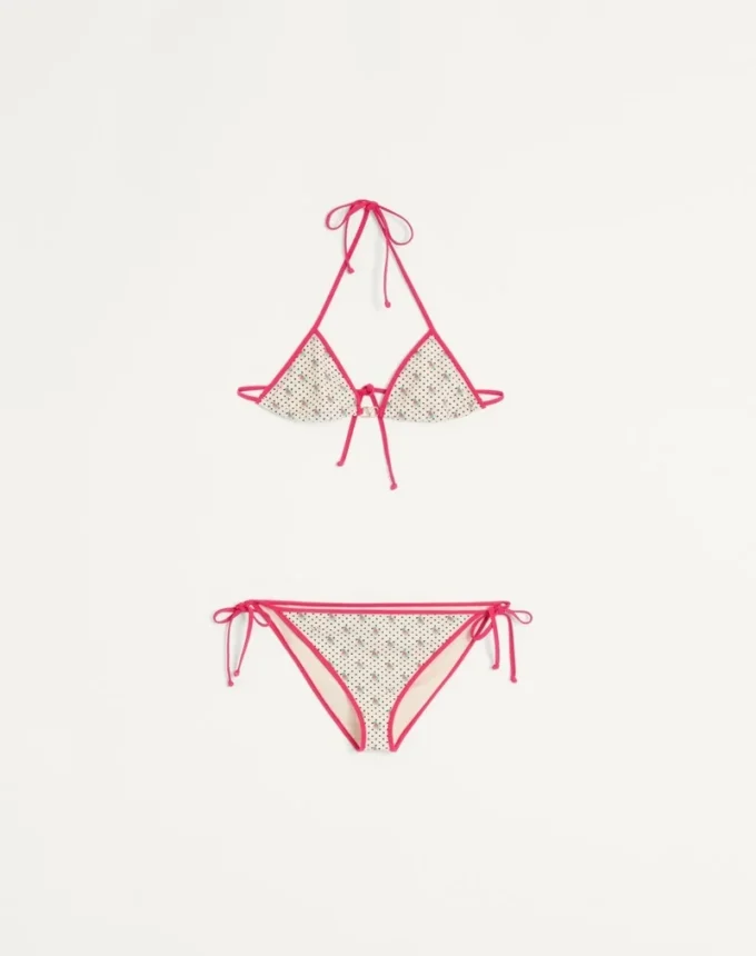 Gelatini Print Lycra Bikini With Polka Dots