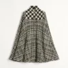 Geometric Tweed Cape