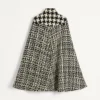 Geometric Tweed Cape