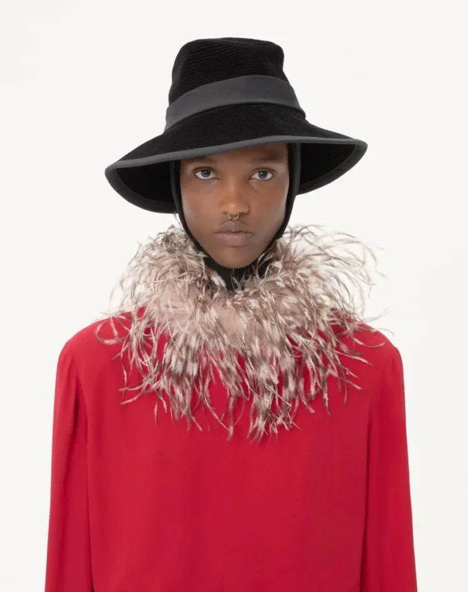 Georgette Top With Feathers Georgette Top With Feathers