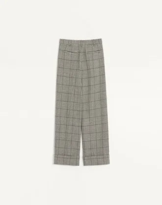 Houndstooth wool pants