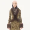 Jacquard Animal Print Lurex Knit Jacket