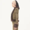 Jacquard Animal Print Lurex Knit Jacket