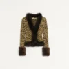 Jacquard Animal Print Lurex Knit Jacket