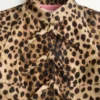 Jaguar Spots Printed Wool Cloth Coat