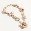 Jardin Aquatique Necklace In Metal, Enamel, Fabric, Shells, Coral And Natural Pearls